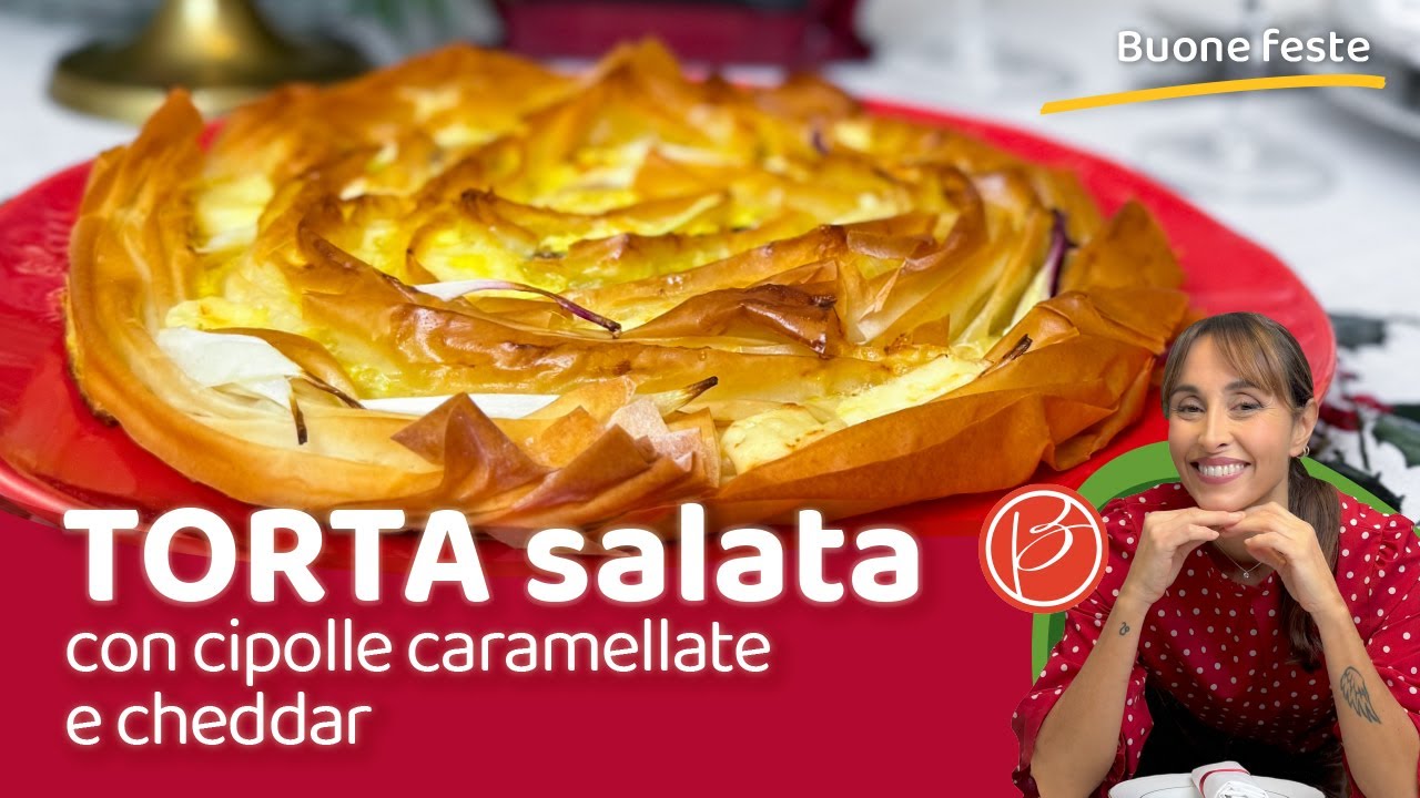 Torta salata con cipolle caramellate e cheddar - Christmas Edition-Benedetta Parodi Official