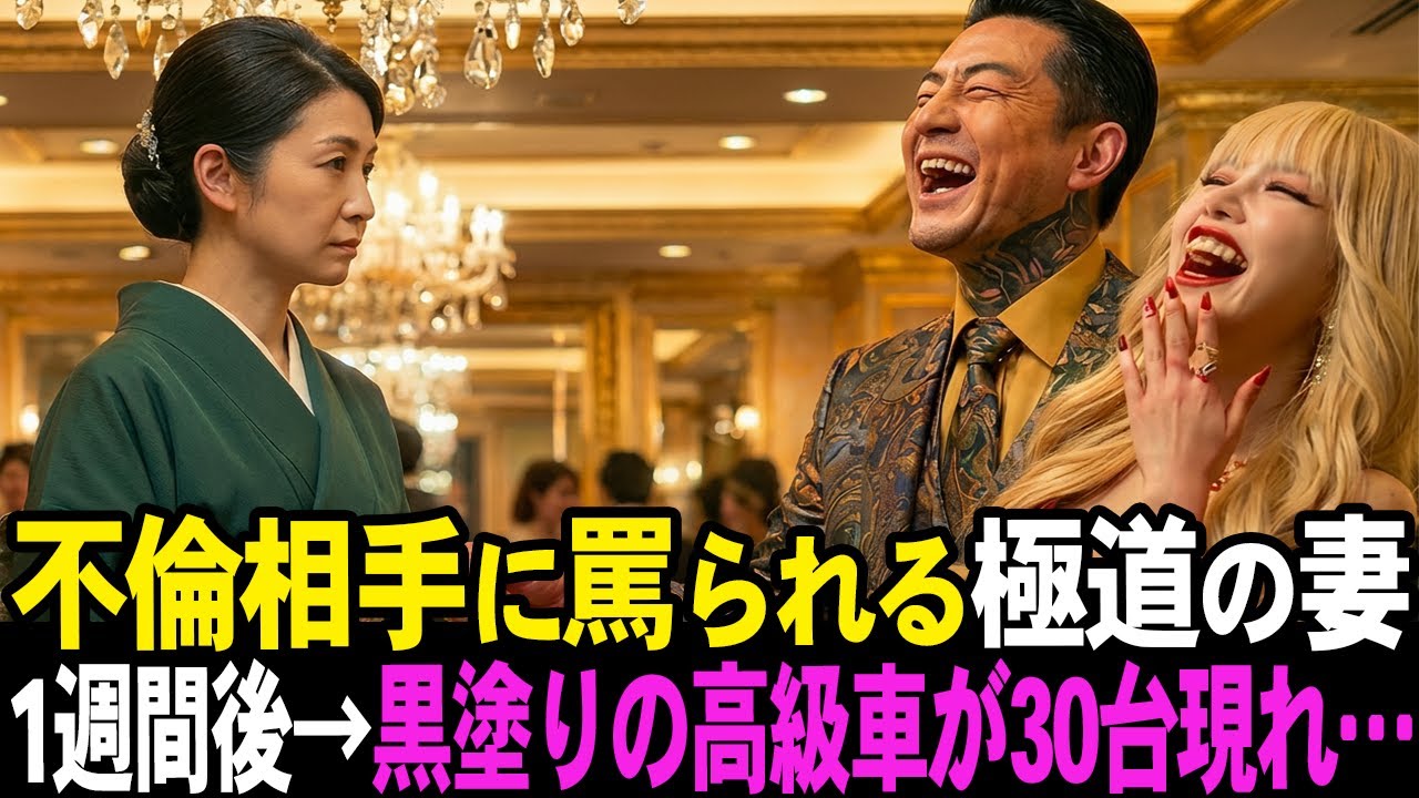 ヤクザの妻と知らず「おばさん」と笑った女。翌日、店の前に黒塗りの高級車が30台並び…【スカッとする話】