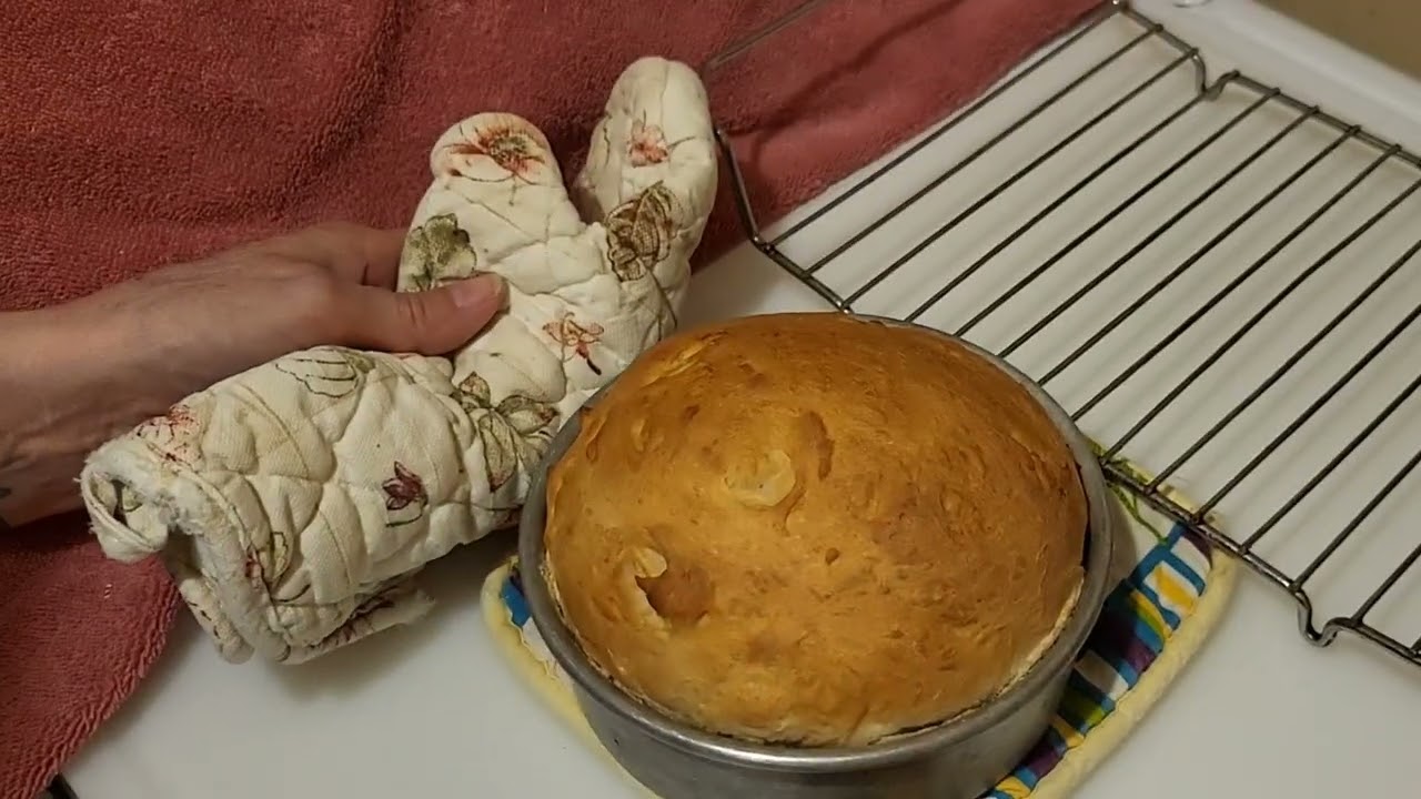 Beef Stew in a Bread Bowl  - Frozen Roll Dough & Canned Stew