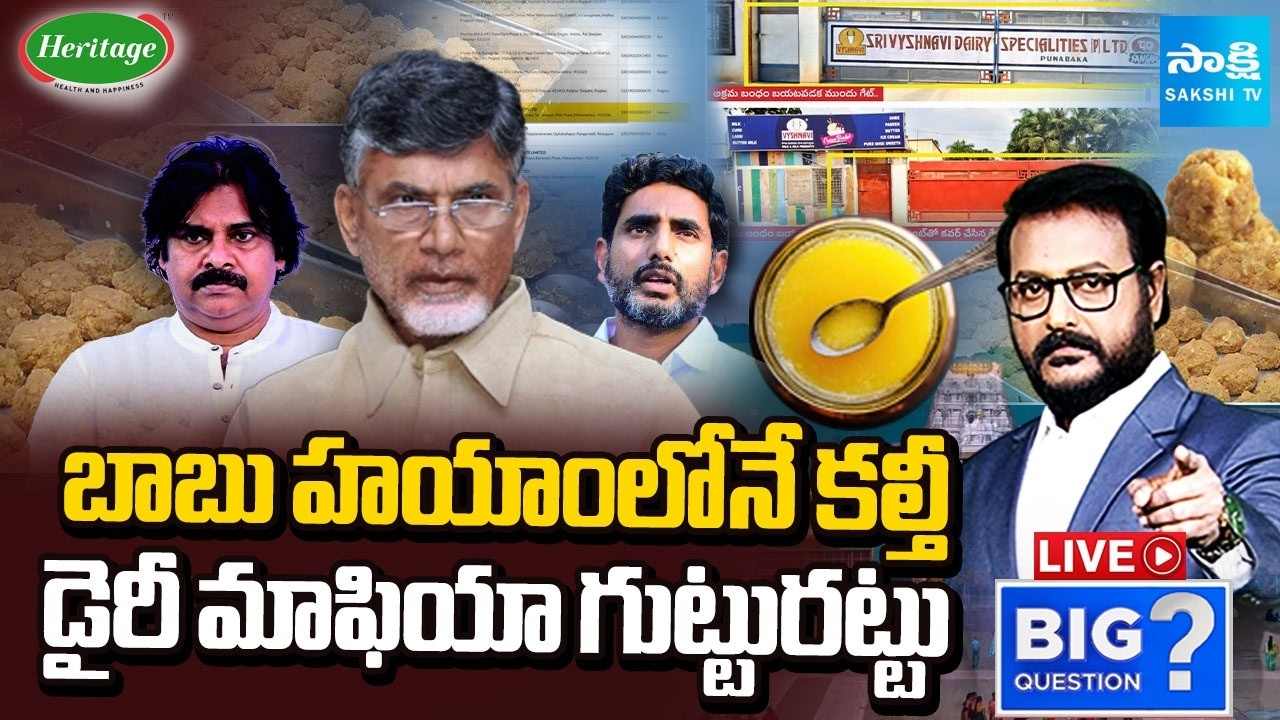 LIVE: Heritage Indapur Dairy Scam | Chandrababu Lies on Tirumala Laddu | Sakshi TV