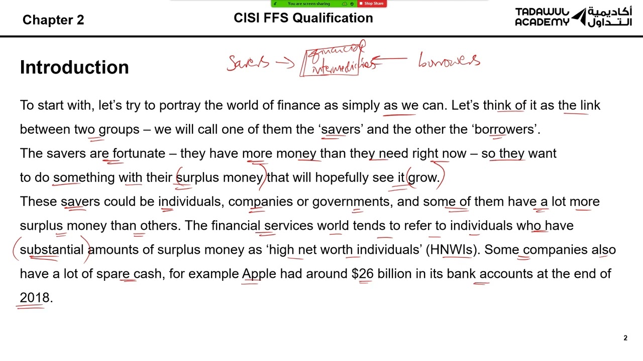 CISI Fundamentals of Financial Services Chapter 2 (CISI Training & Courses)