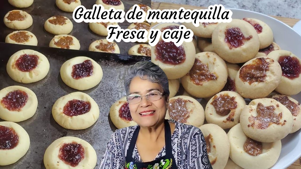 😋Galletas de mantequilla con mermelada de fresa y cajeta de leche 🤤🧈🍓🫓☕ | Cocina Tutuli
