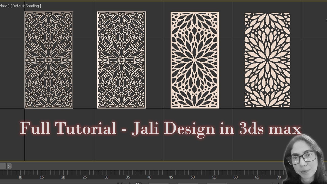 How to Make CNC Jali Design in 3D Max || Different types of Jali Design in 3ds Max Tutorial
