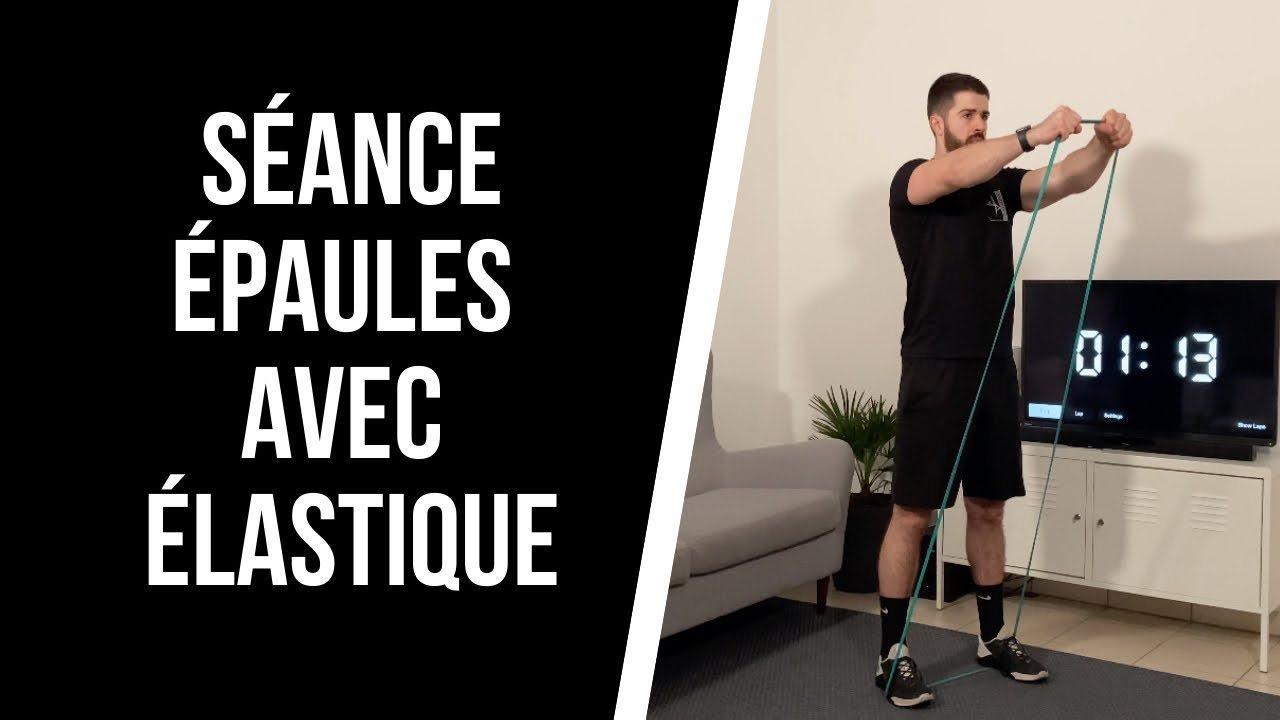 🔥Muscler ses épaules avec un élastique N°1 ! (Séance d'entraînement de 20minutes pour les épaules)🔥