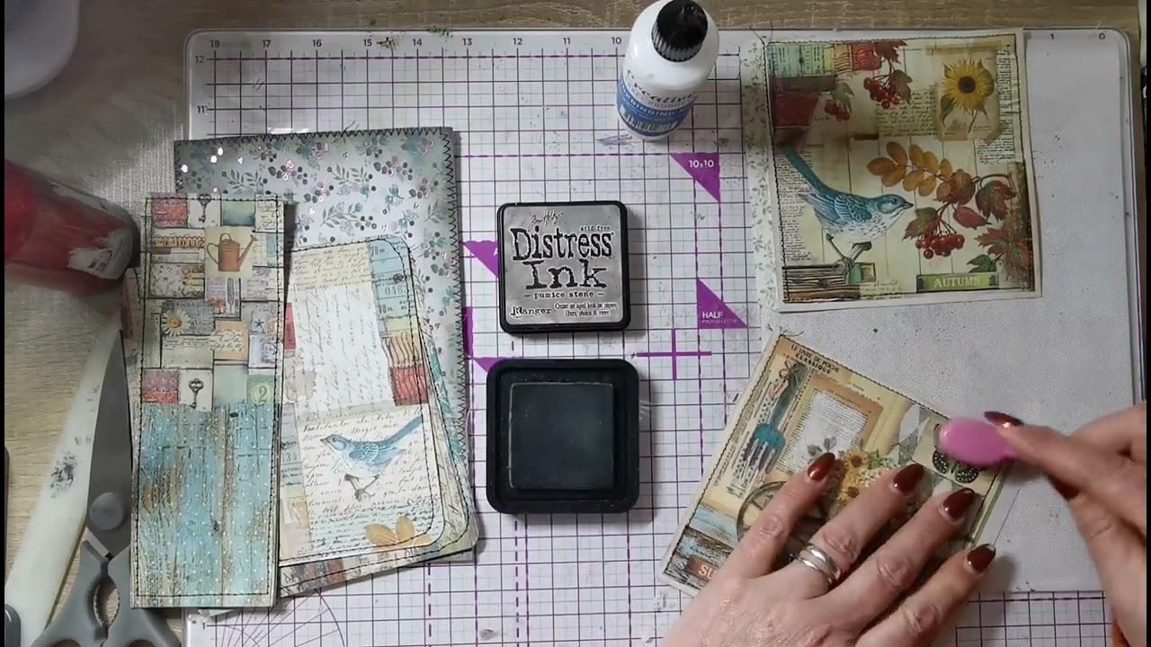 create a file folder with a stamperia paper pad