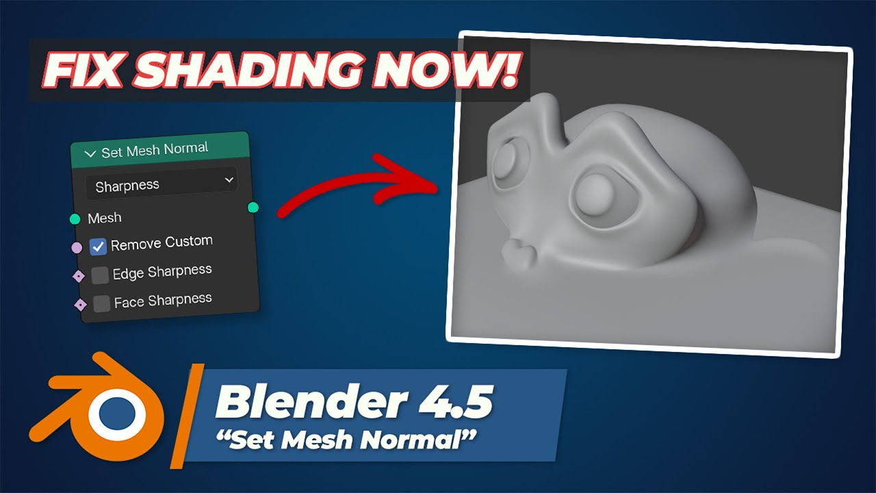 The Secret to Perfect Shading: Blender 4.5's 'Set Mesh Normal'