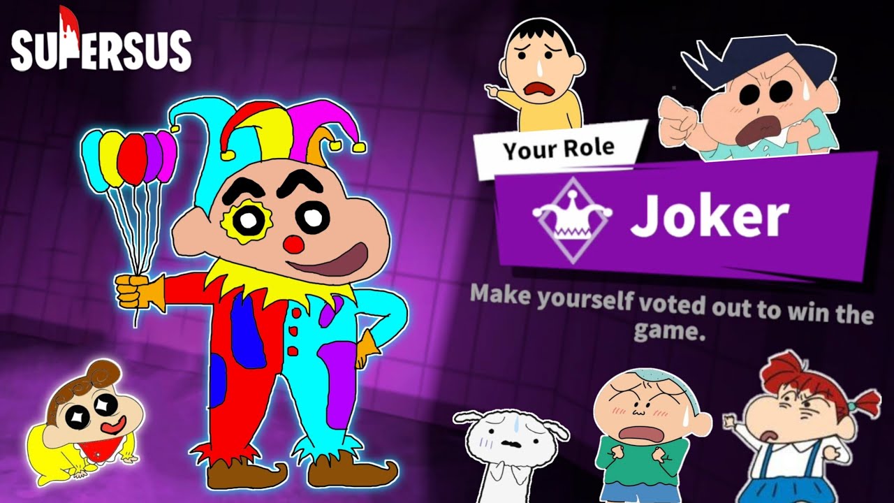 Shinchan became joker in super sus 🤡🔥 | shinchan and his friends playing among us 3d 😂 | funny