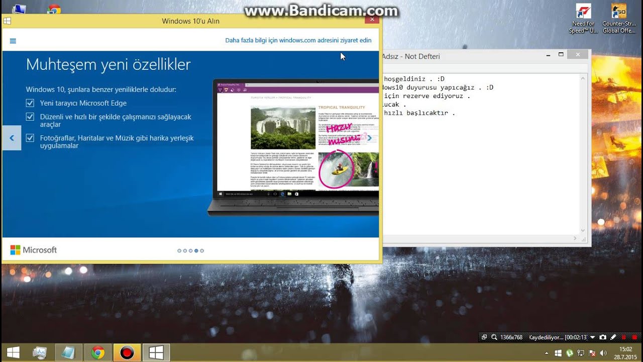 BÖLÜM # 7 - DUYURU  -  Windows 8 Kullanıcılarına - Windows 10 Rezeve Etme / Yükleme