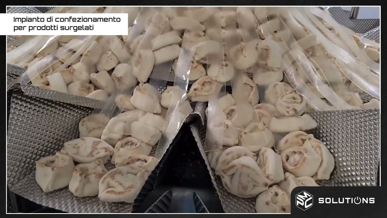 Impianto di confezionamento per prodotti surgelati
