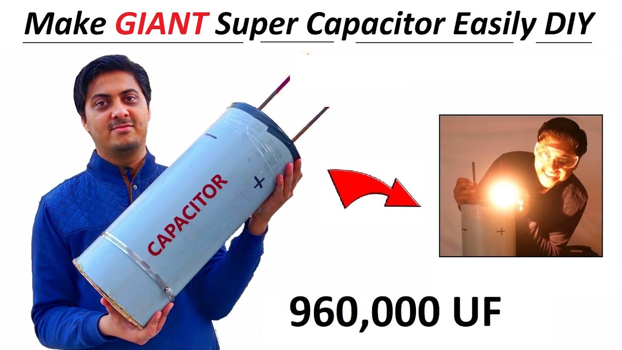 960,000 uF - 12v SuperCapacitor Battery | How to Make Super Capacitor ?