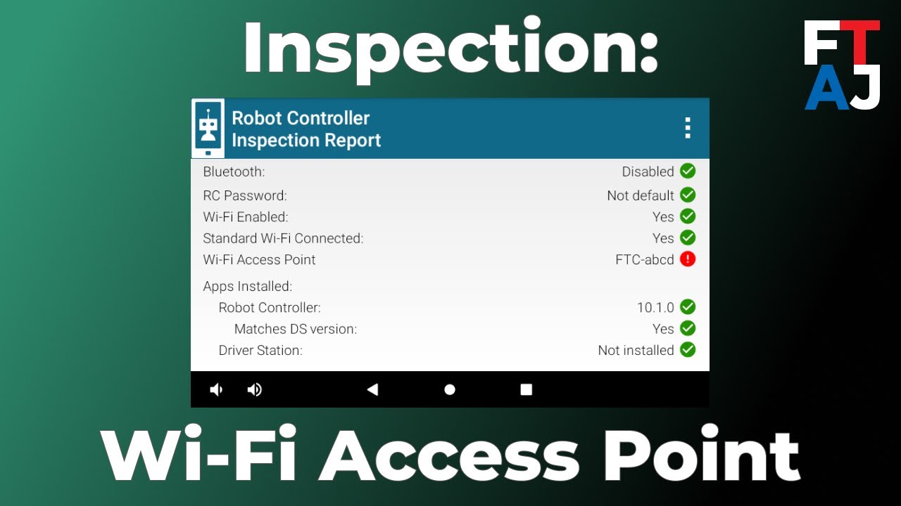 Inspection: Wi-Fi Access Point Name | FIRST Tech Challenge