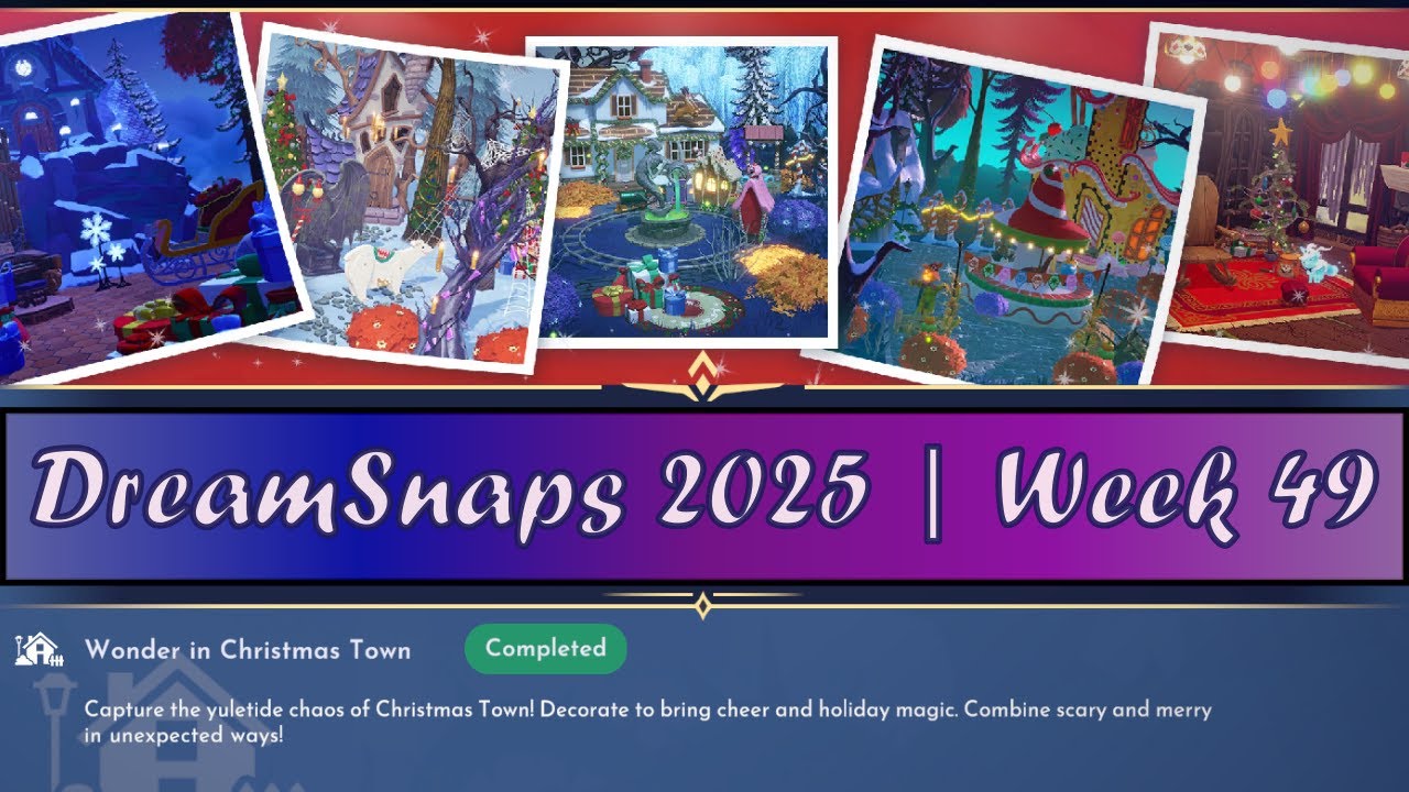 DreamSnaps 2025: Wonder in Christmas Town | Amateur Speed Build | Disney Dreamlight Valley