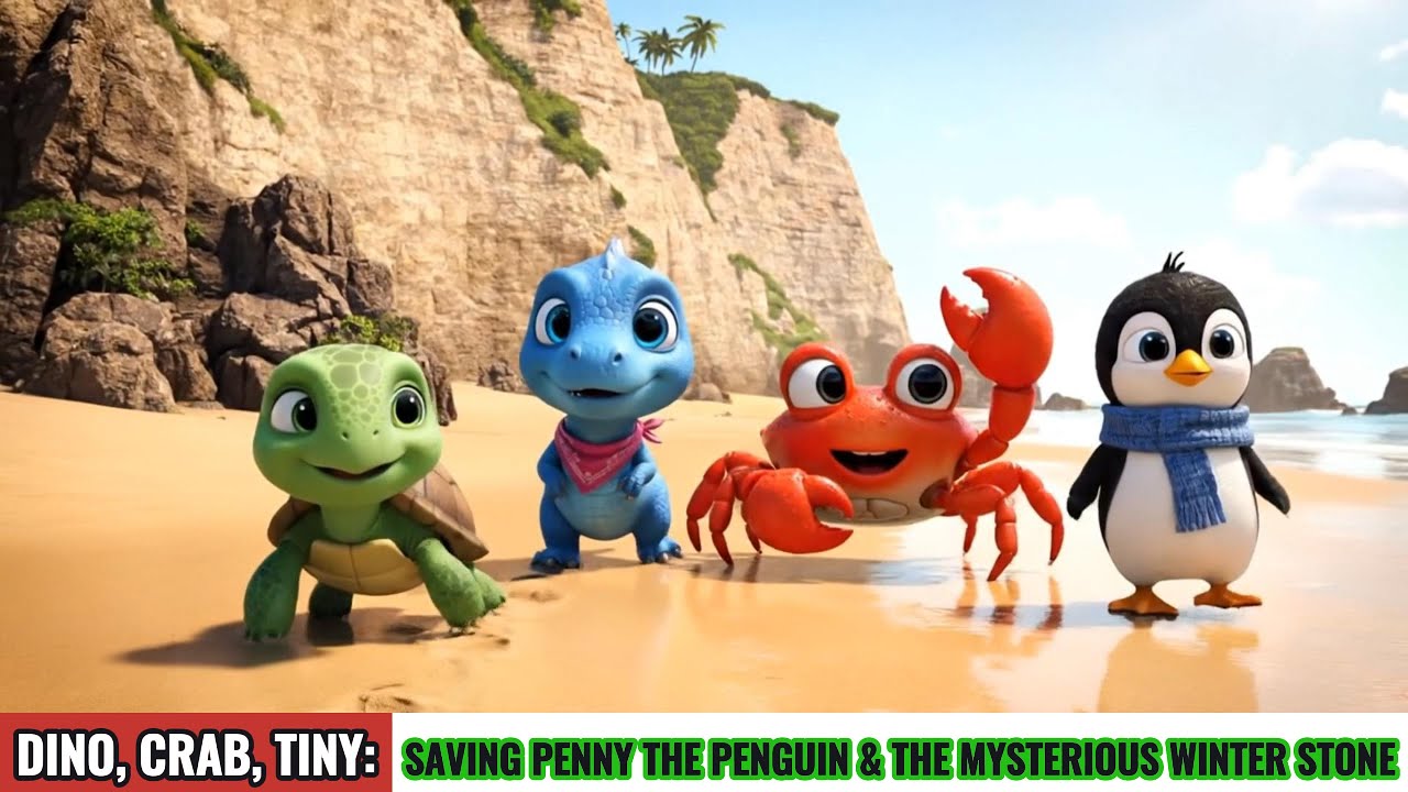 Dino, Crab, and Tiny: Saving Penny the Penguin & The Mysterious Winter Stone 💎