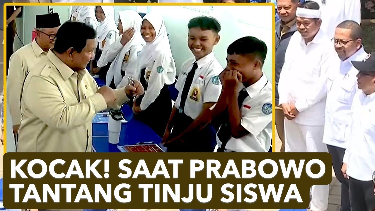 LUCU MERIAH TUMPAH RUAH, PRESIDEN PRABOWO Disambut KDM Ribuan Warga+Siswa di SMPN 4 BEKASI