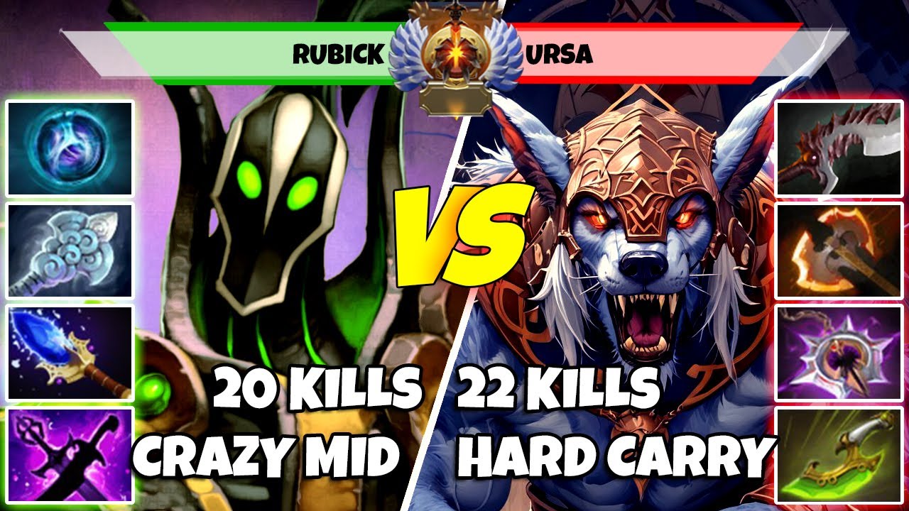 RUBICK (Mid) vs URSA (Carry) - Epic Battle Of Immortal Rank Dota 2 Players - Z Dota 2