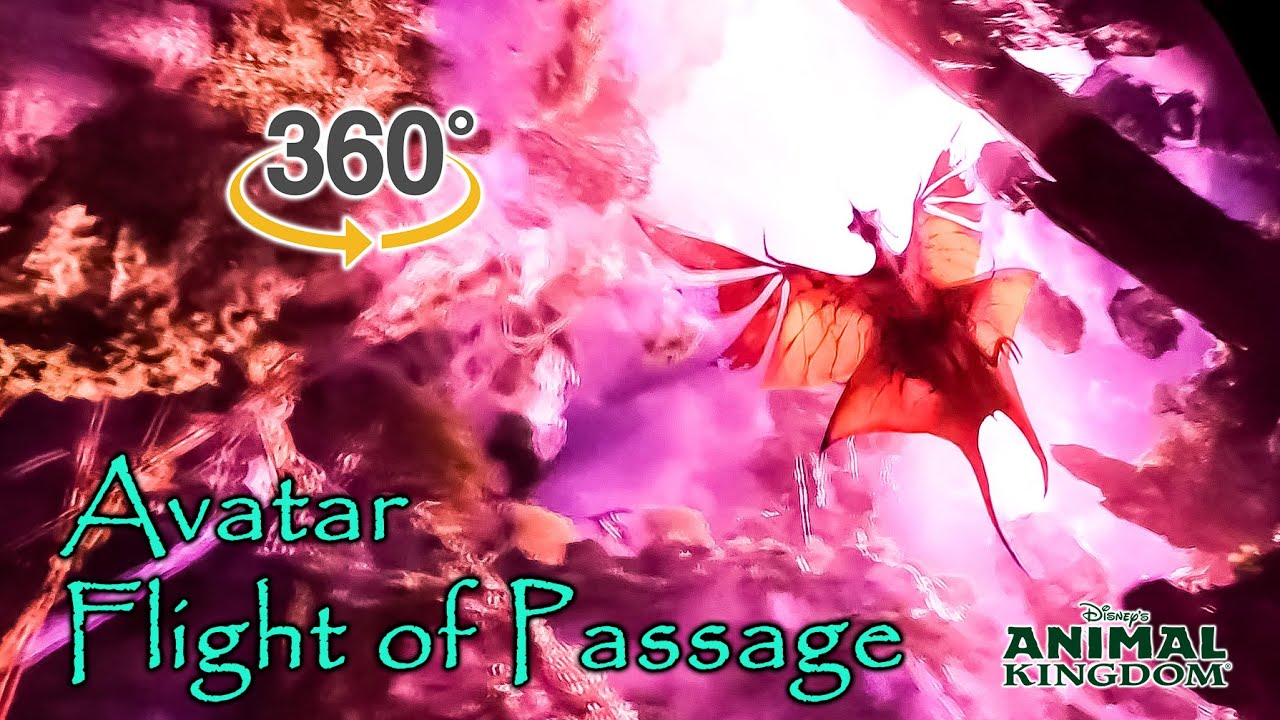 VR 360 Avatar Flight of Passage with Queue On Ride POV Disney's Animal Kingdom  2023 10 28