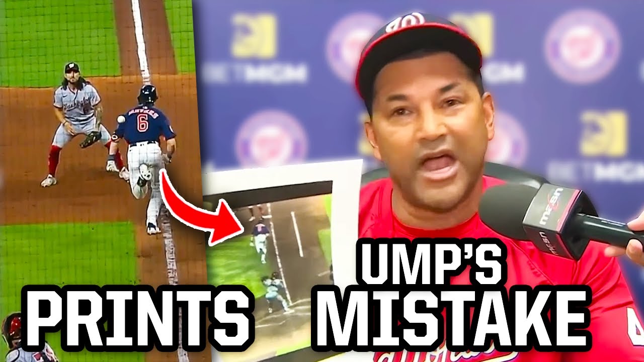 Davey Martinez prints photo of bad call, a breakdown
