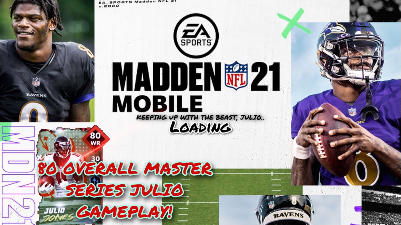 80 OVERALL MASTERS SERIES JULIO JONES GAMEPLAY! | Madden Mobile 21