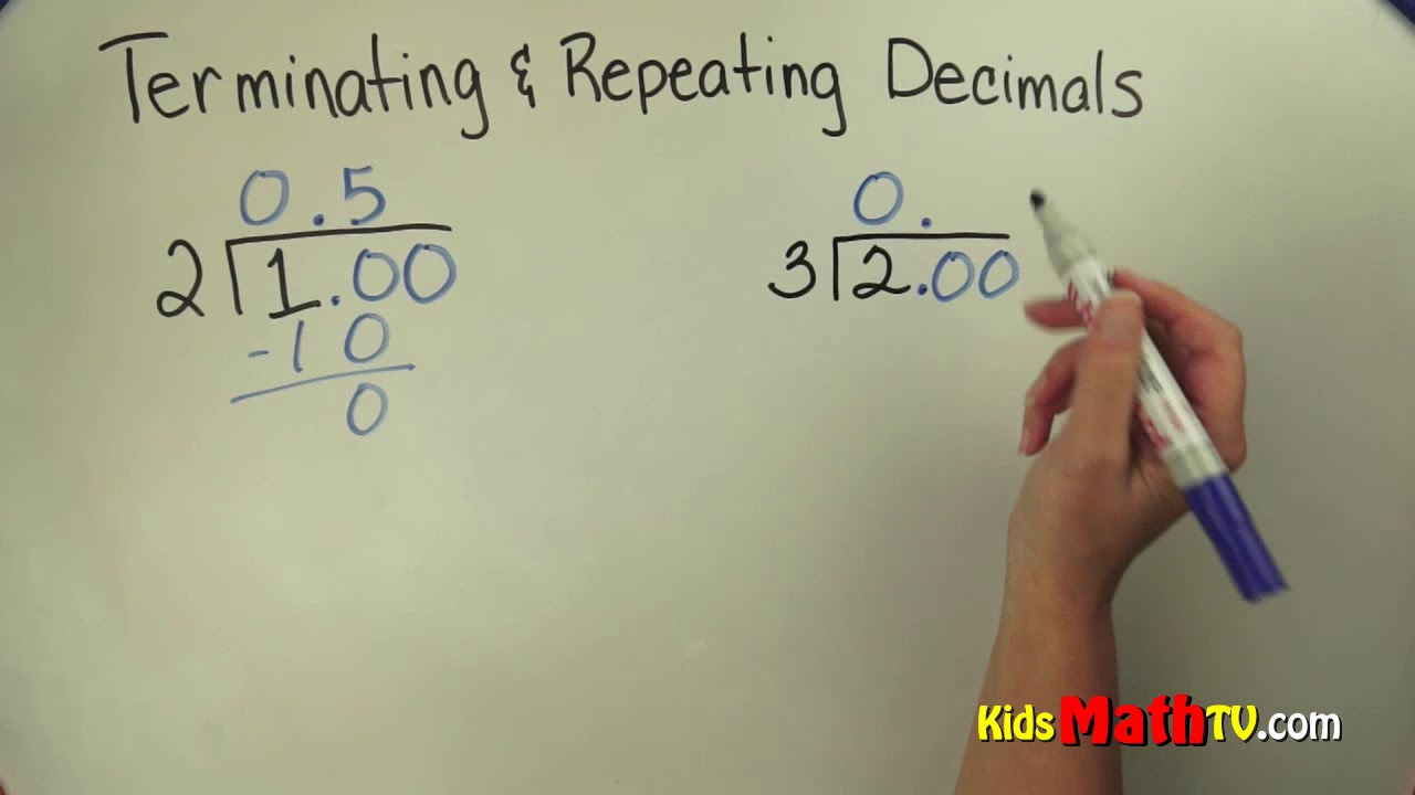 Math video on terminating and repeating decimals