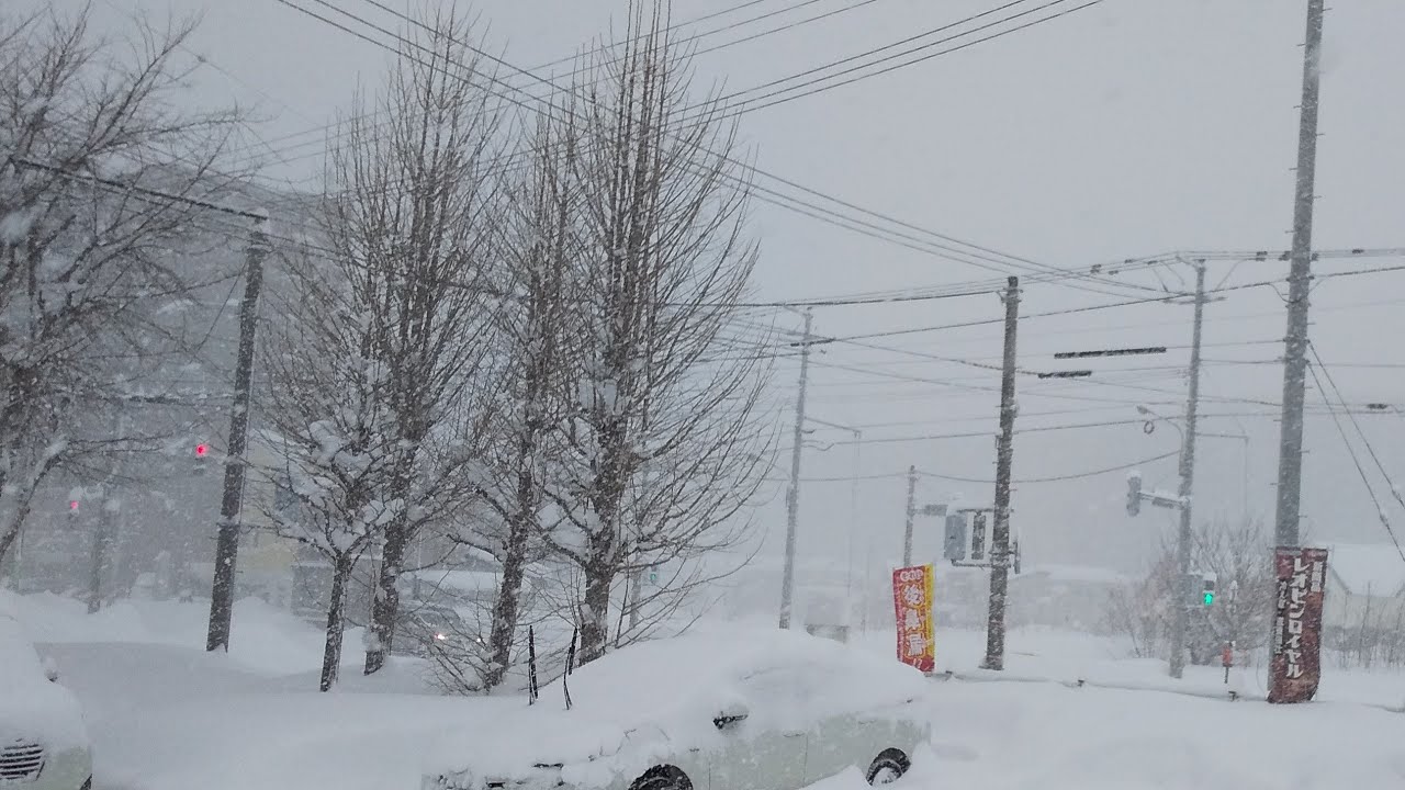 大雪❄☃️の中日曜日床屋💇‍♂️に行って帰りは大渋滞🚙💨🚙🚙🚙でしたサムネにしました🚙💨😎✨