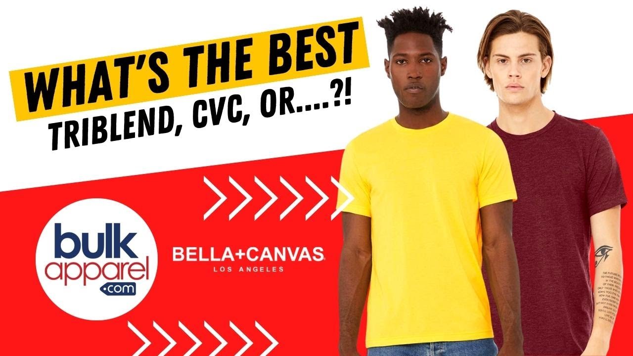 Bella + Canvas The Difference Between Tri Blend Shirts and CVC Shirts - Wholesale at BulkApparel.com