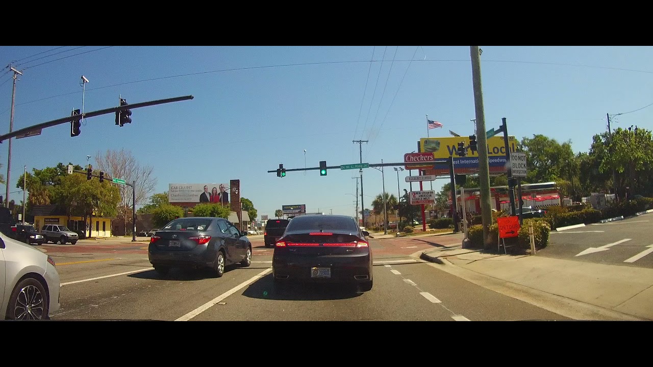 Driving on International Speedway Blvd. - Daytona Beach, Florida