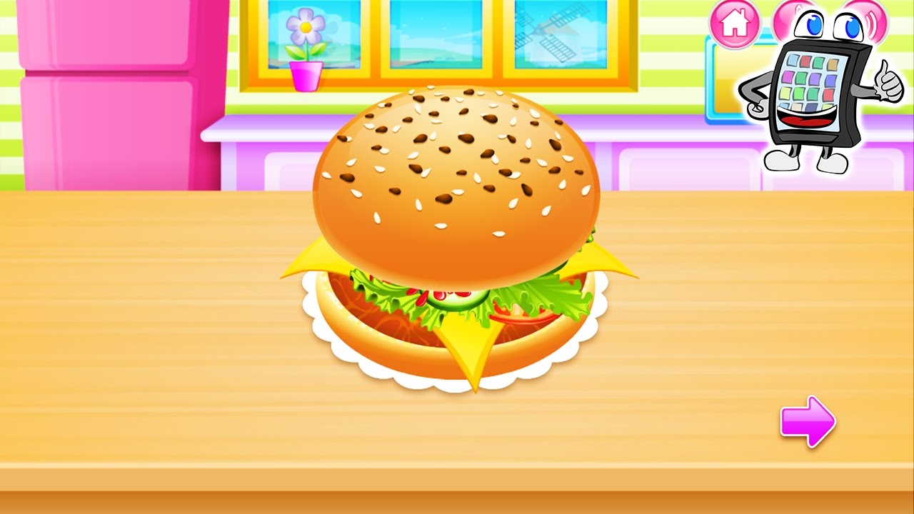 KIDS COOKING App deutsch | BURGER + POMMES selber machen | Spiel mit mir Games