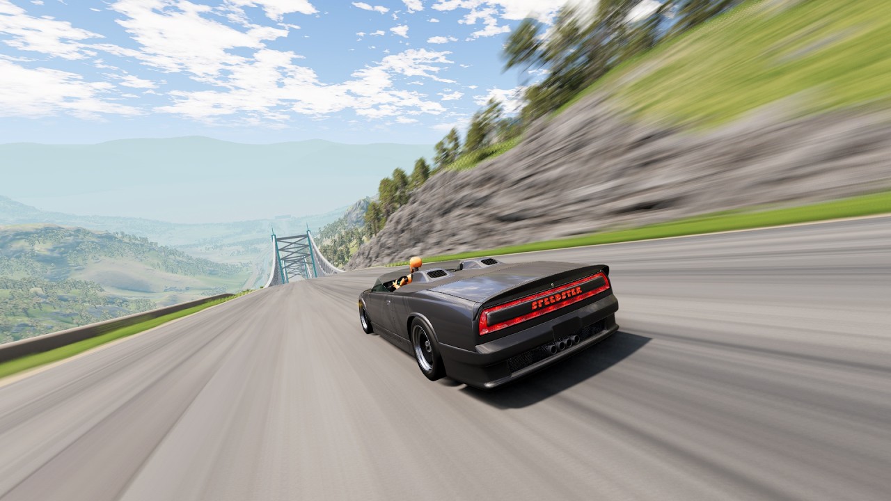 Full Throttle INSANE Long Downhill lane ! | BeamNG.drive Epic Crashes & Speed Test #37