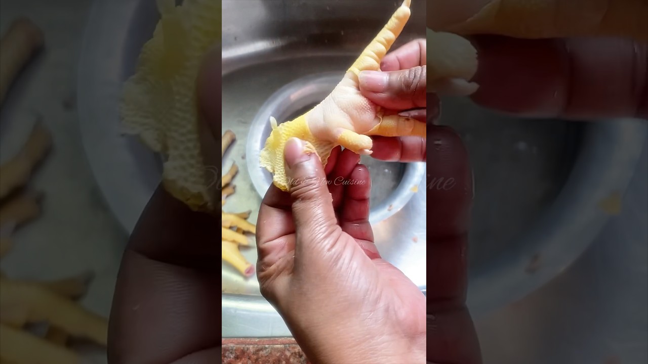 How to clean chicken feet easily #shorts