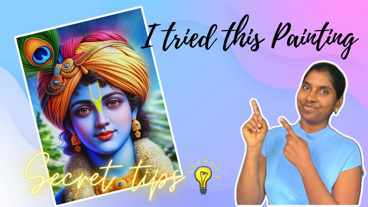 I made this Beautiful Krishna Painting / Acrylic Painting tutorial Step by Step