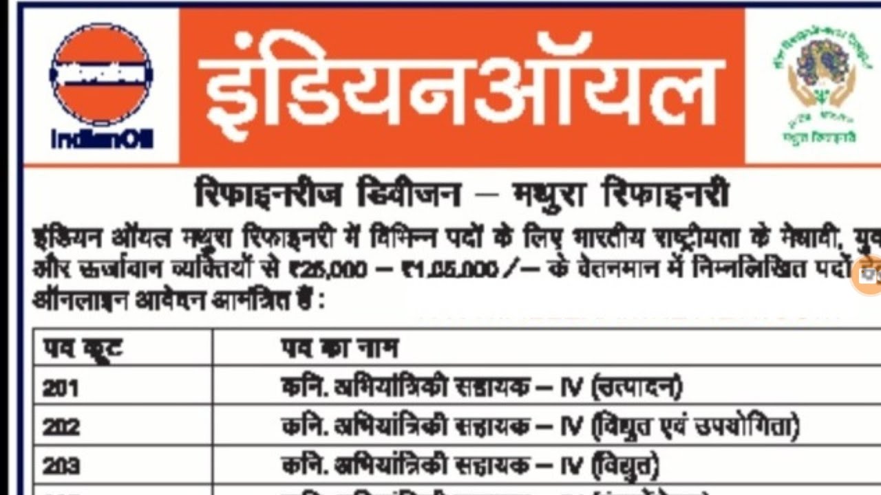 IOCL Recruitment 2021 | Indian Oil Recruitment 2021 | Indian Oil JE Recruitment 2021 | Latest Jobs