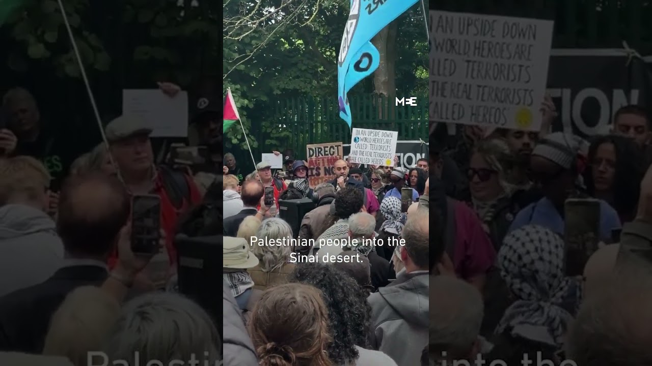 Hundreds gather to support Palestine Action activists as they are sentenced for 2024 action