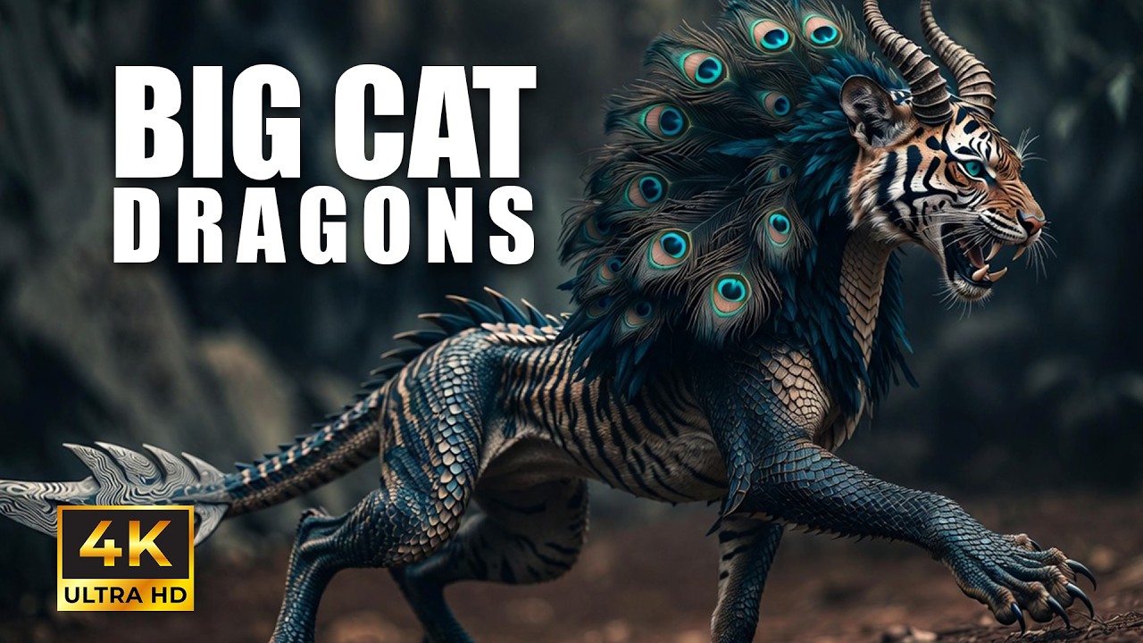Big Cat Dragons ( Ai Short Films) 4K