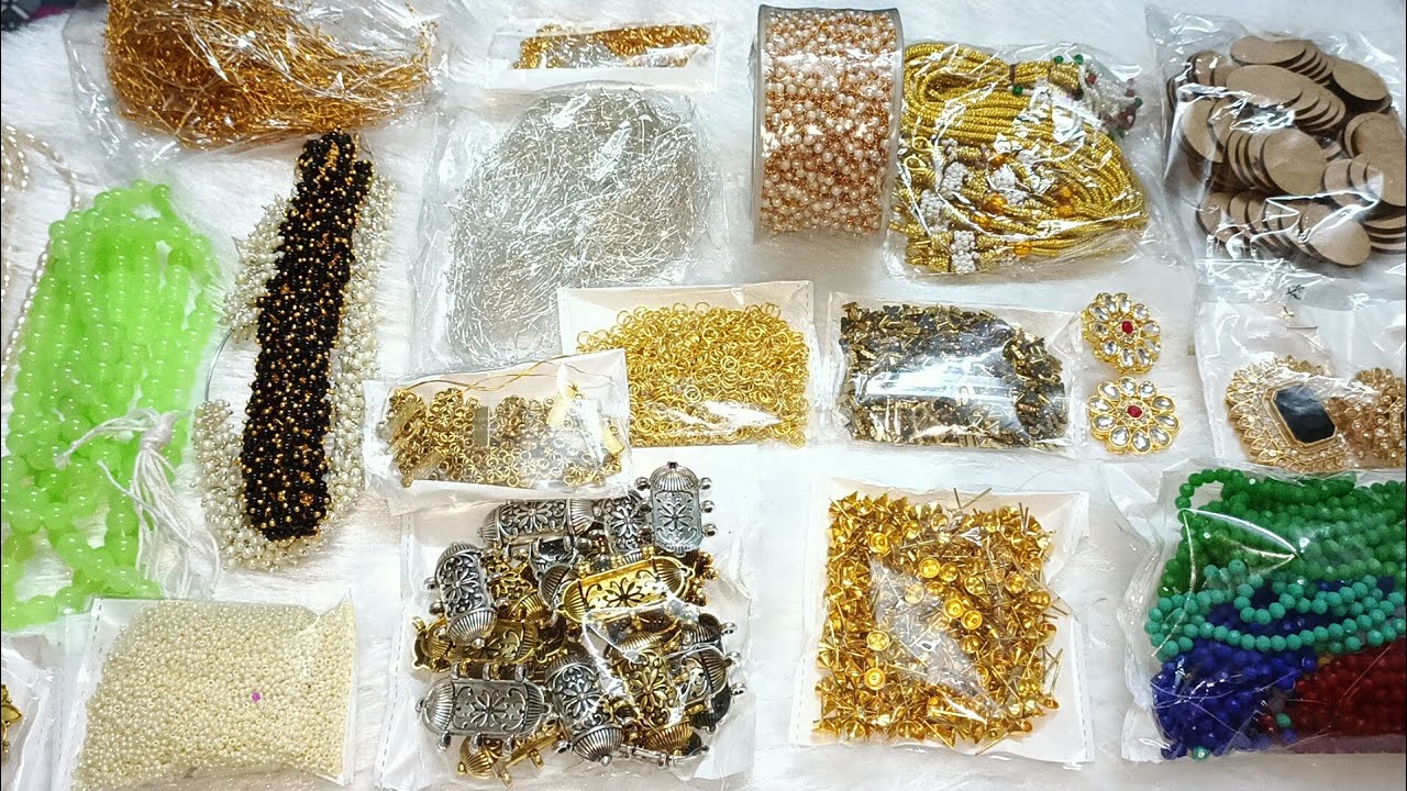 Jewellery Raw material Haul | New Mater update | Oxidised Kundan beads - Handmade Jewellery Business