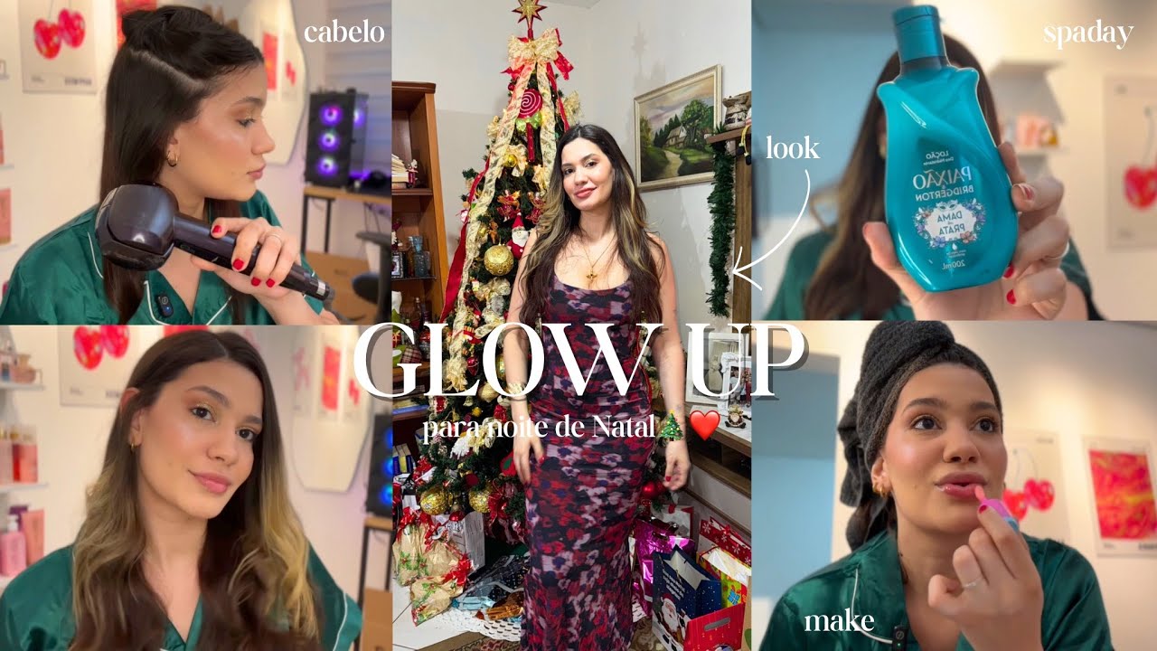 ARRUME-SE COMIGO PARA O NATAL✨🎄| look, auto maquiagem, banho premium, acessórios, produtinhos