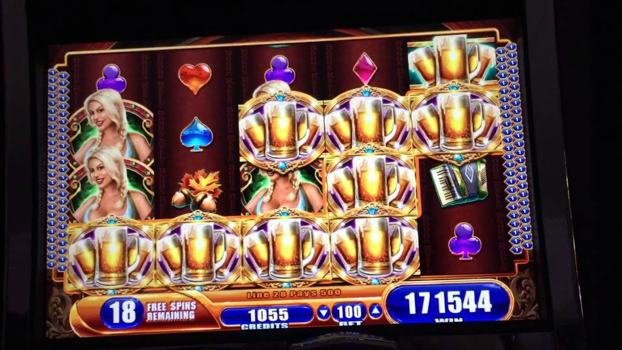 BIER HAUS SLOT MACHINE BONUS INSANE WIN 2500 X $1.00 BET!!!!