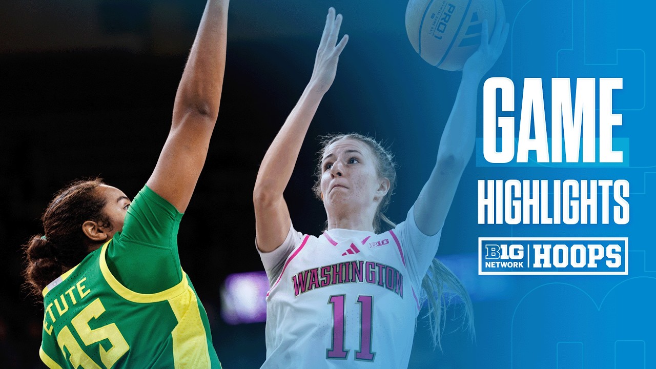 Oregon at Washington | HIGHLIGHTS | Big Ten Women's Basketball | 02/15/26