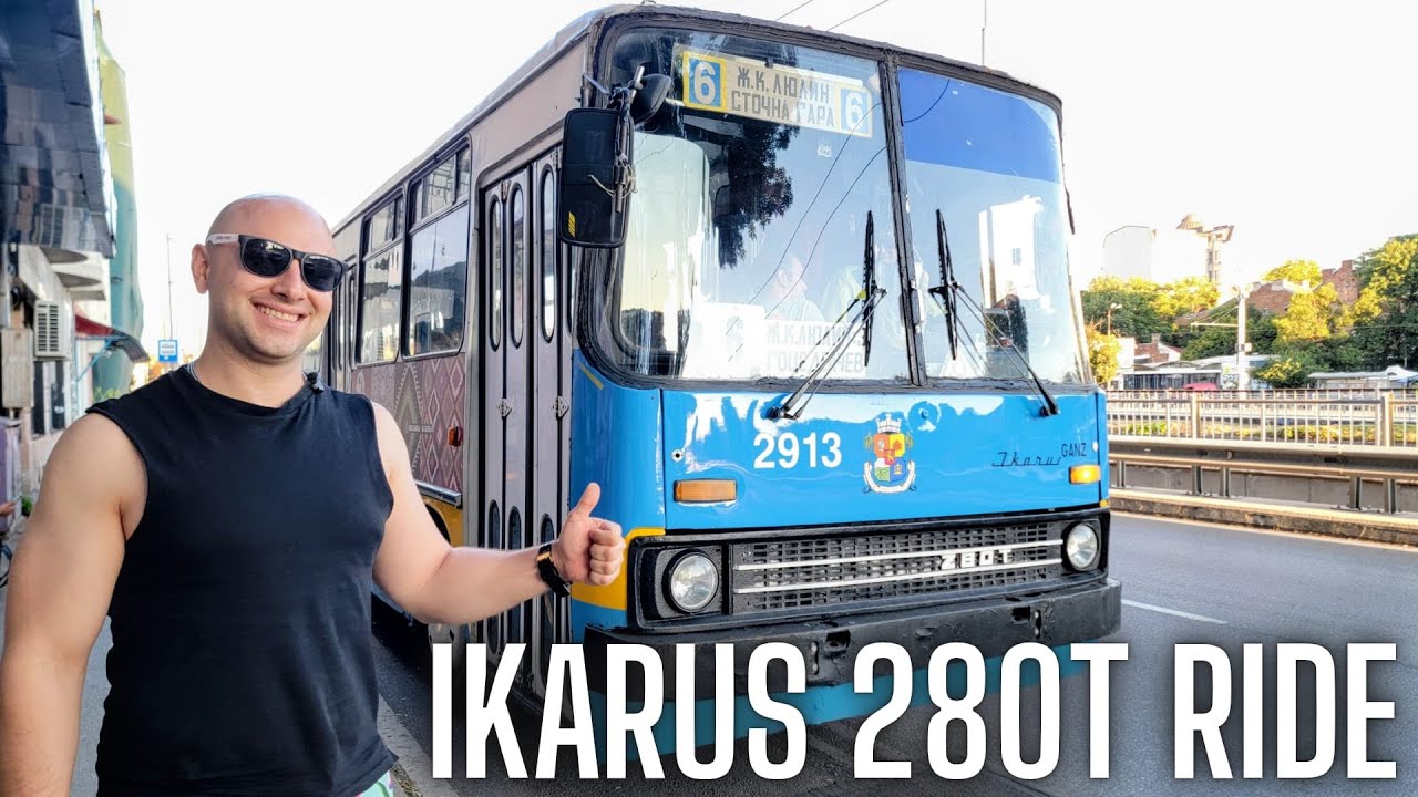 Very Old Trolleybus Ride – One of the Last Remaining Ikarus 280T