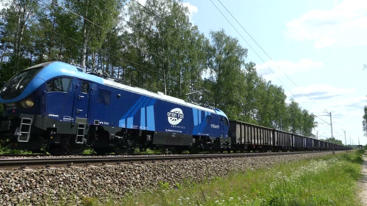 111Eo-011 Orion Rail Logistic z węglarkami + RP1
