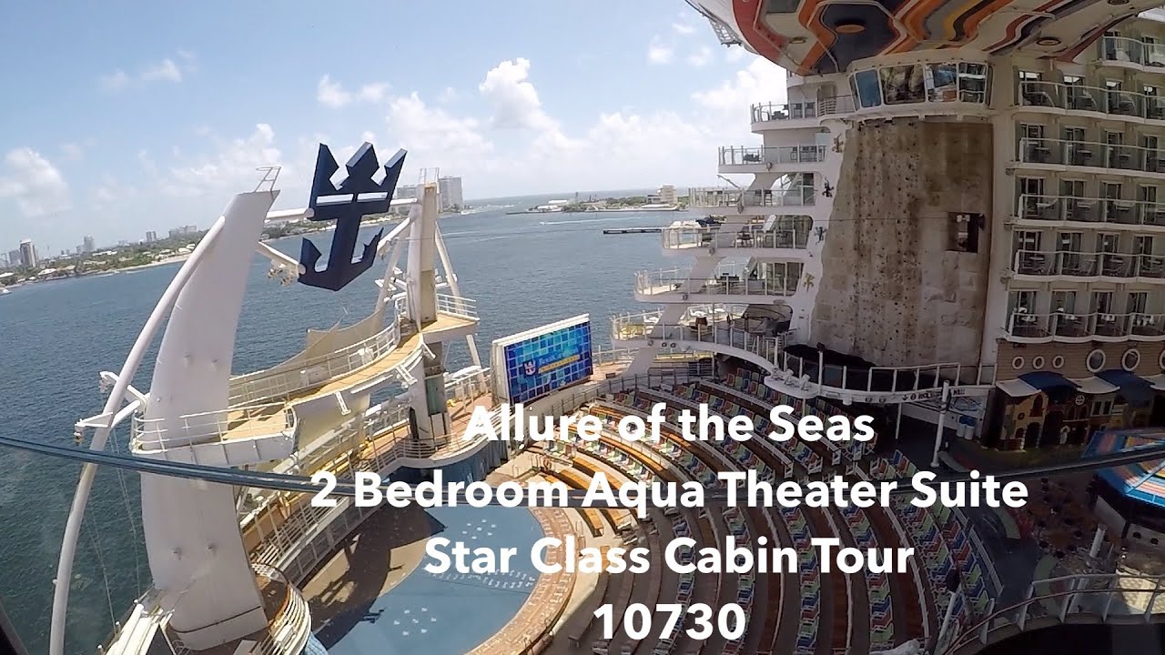 Allure of the Seas 2 bdrm Aqua Theater Suite Cabin Tour