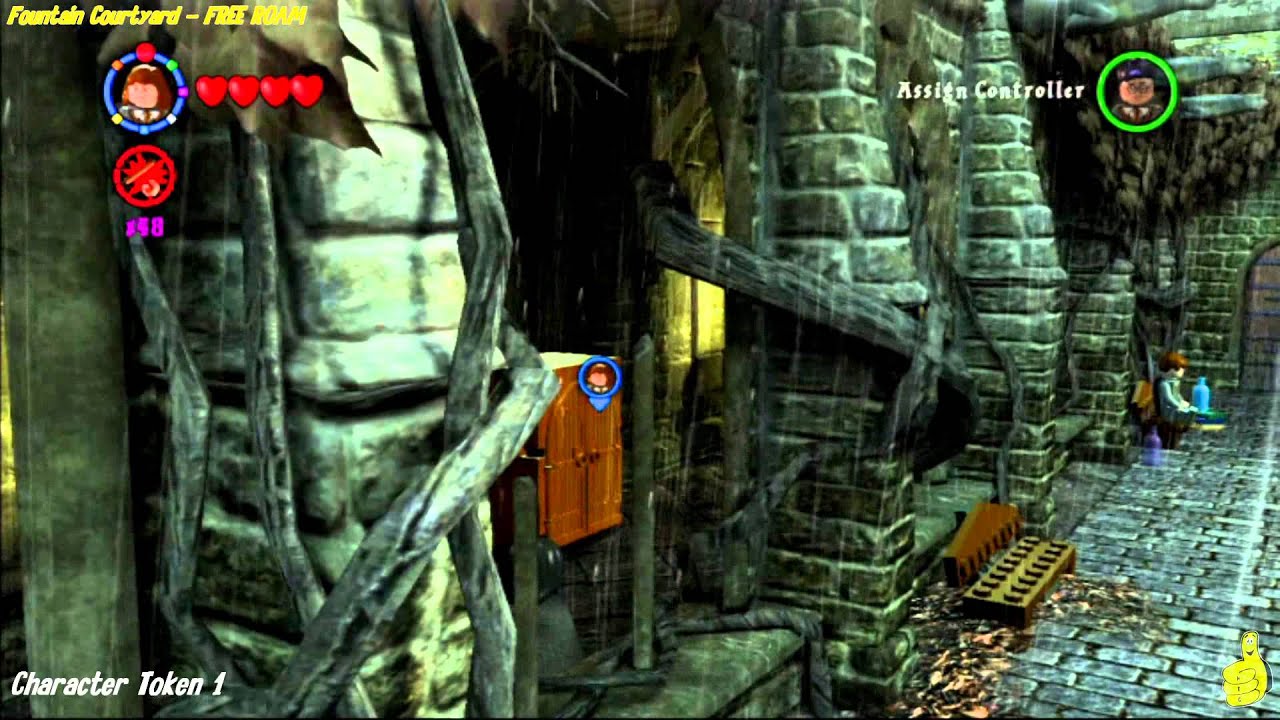 Lego Harry Potter Years 1-4: Fountain Courtyard FREE ROAM (All collectibles) - HTG