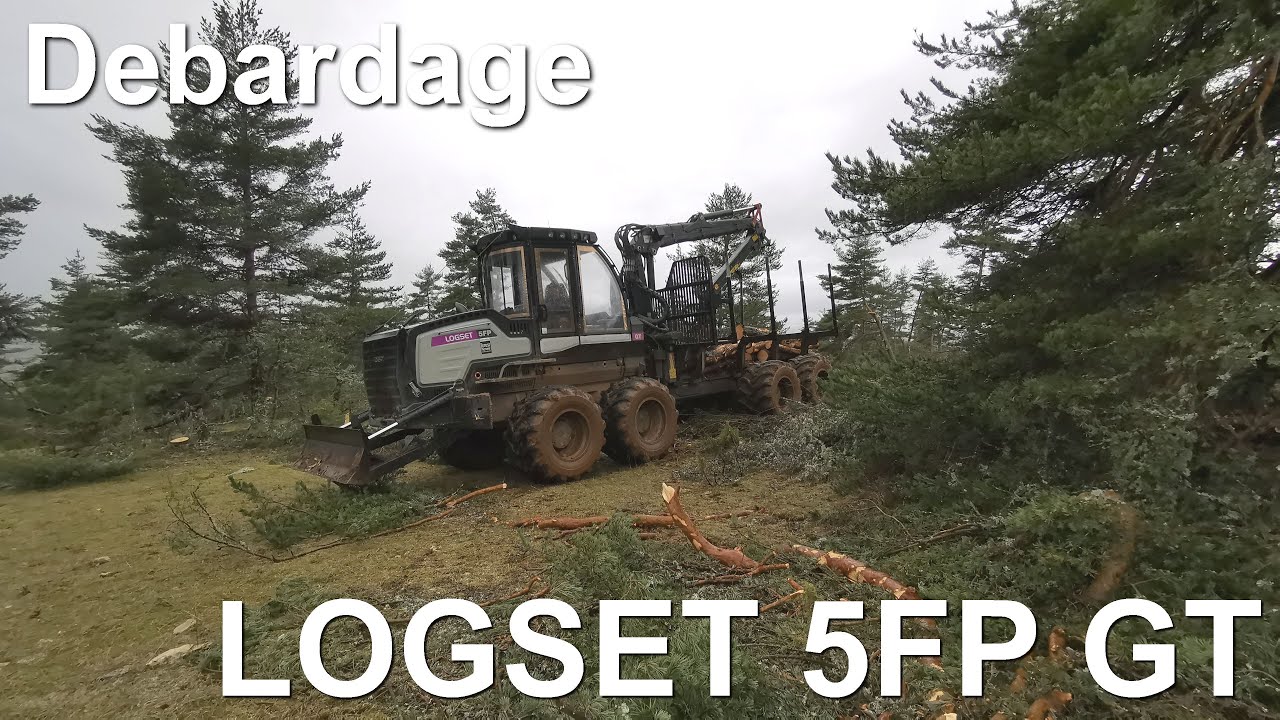 Débardage porteur forestier Logset 5FP GT - Chanac, Lozere