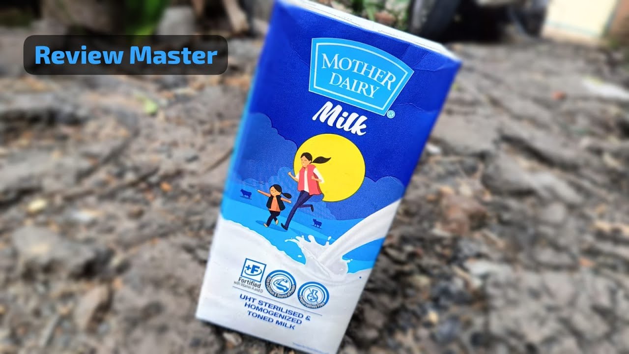 Mother Dairy Milk Tetra Pack | Mother Dairy UHT Milk 1 Ltr | Homogenized Toned Milk | Review Master