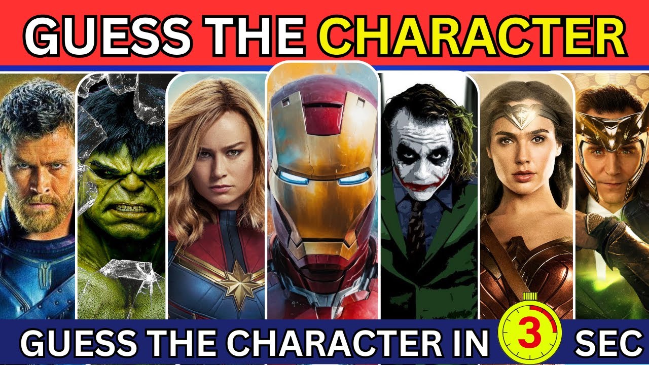 Guess the 100 Superheroes and Villains in 3 Seconds  🦸‍♂ 😈 ✅ Easy, Medium, Hard | Marvel & DC 2026