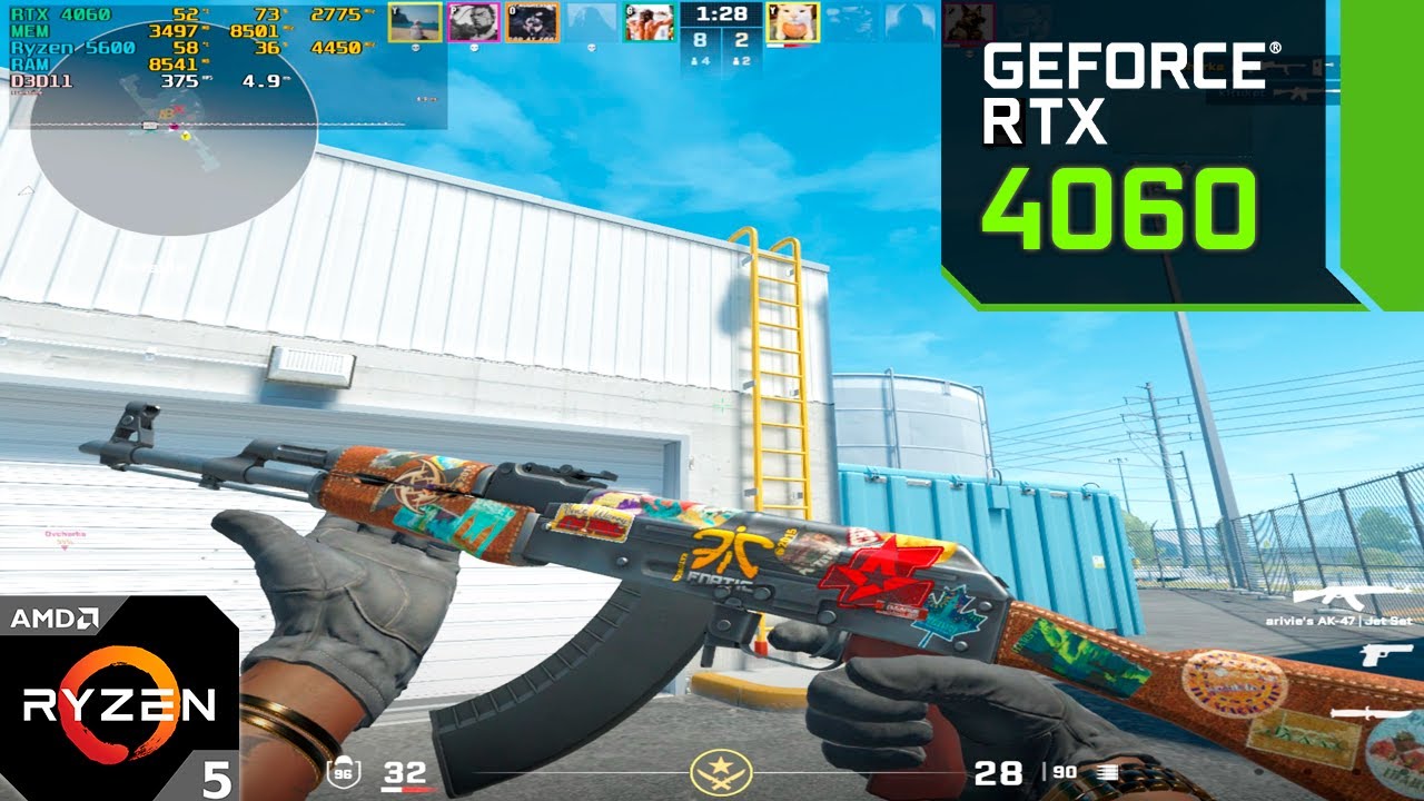 Counter-strike 2 : RTX 4060 8GB + Ryzen 5600 : 1280x1024 Low Settings