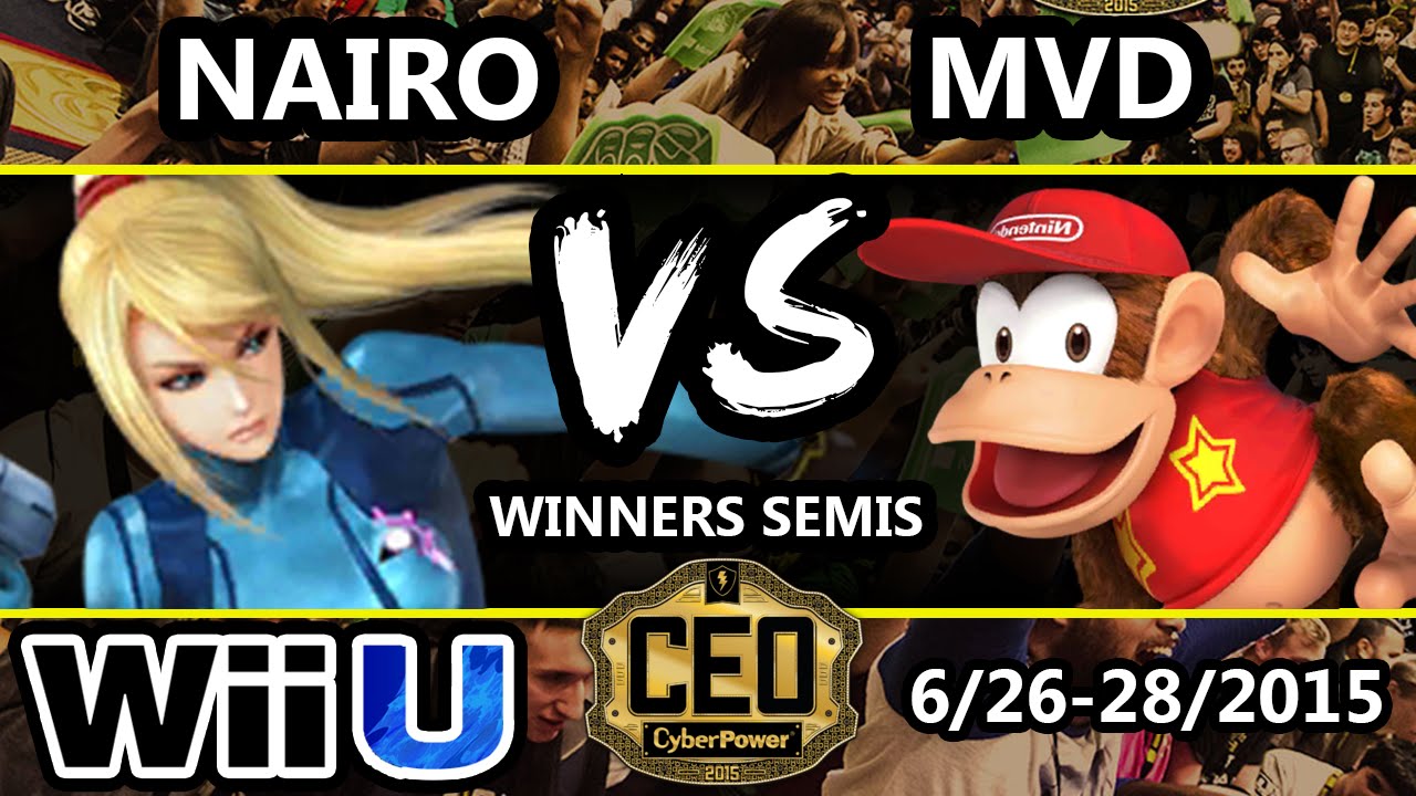 CEO 2015 - Nairo (Zero Suit Samus, Dark Pit) Vs. MVD (Diddy Kong) - Winners Semis - Smash Wii U