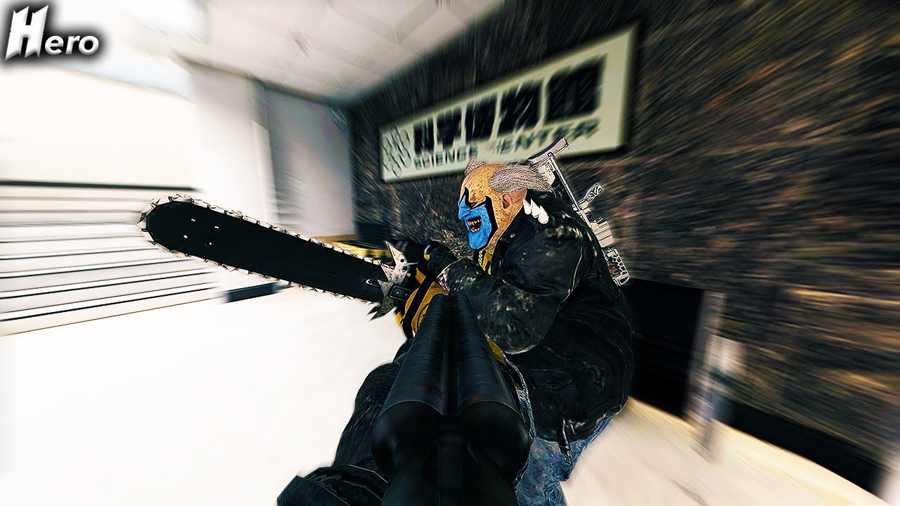 Terrorizing the lobby with double shotguns (Lockwood 300, Bryson 800)