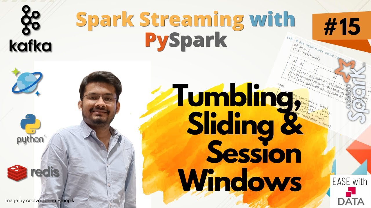15 Tumbling, Sliding and Session Window Operations in Spark Streaming | Grouped Window Aggregations