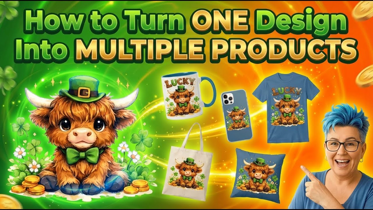 Turn ONE Design Into MULTIPLE Products (T-Shirts, Wall Art, Mugs & More)