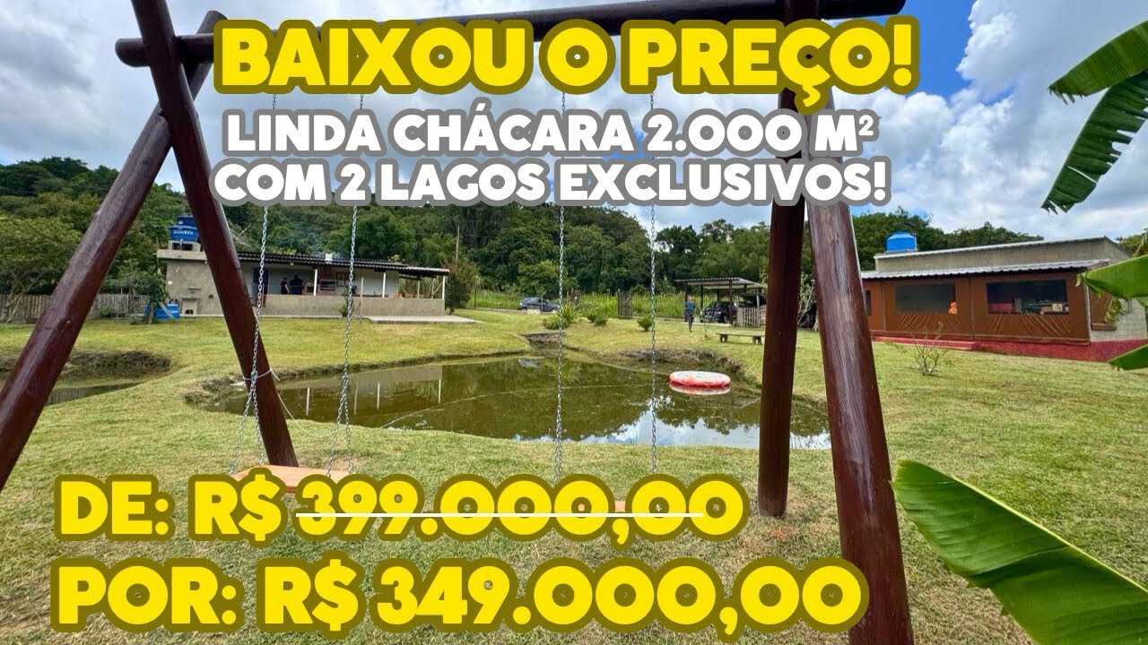 CHÁCARA 2.000 m2 LAGO EXCLUSIVO! BAIXOU O VALOR EM IBIÚNA/SP